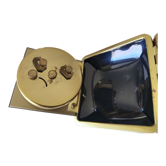 Gold Travel Alarm Clock Seth Thomas Wind up Working Glow in the Dark - Picture 4 of 8